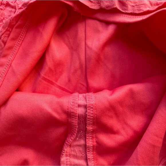WET SEAL Mini Coral Pink Fit & Flare Dress, Eyelet Style Fabric - Medium - Picture 10 of 14